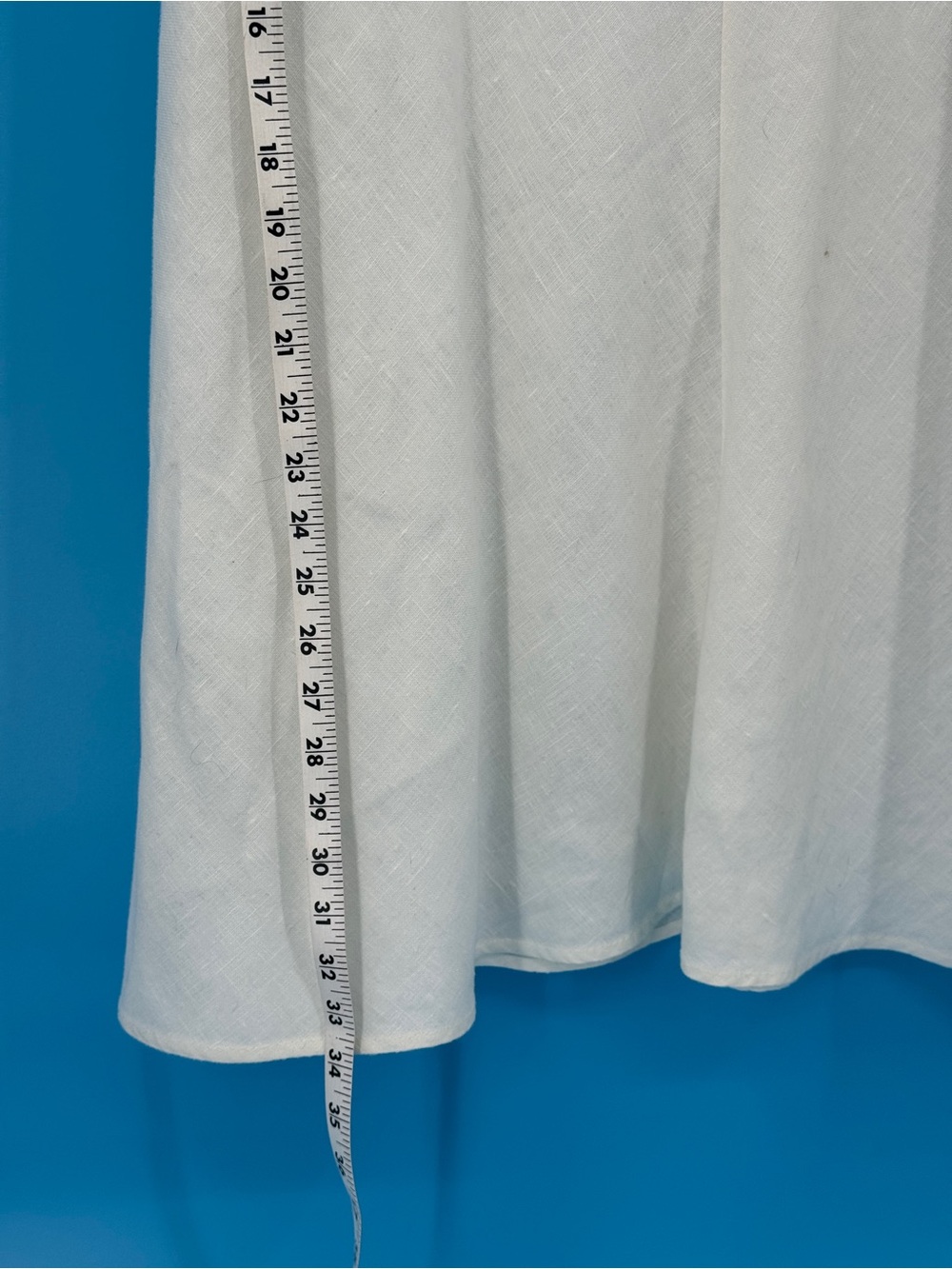 Eileen Fisher White A-Line Irish Linen Midi Skirt - Picture 4 of 6